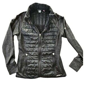 Eddie Bauer Womens Medium Hooded Primaloft Outdoor Hybrid Jacket